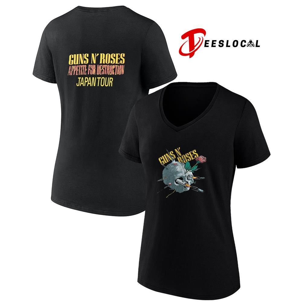 1988 Guns n’ Roses Appetite for destruction Japan tour graphic shirt