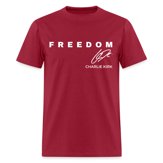 Freedom Thank You Charlie Kirk Signature A True Patriot 31 T Shirt