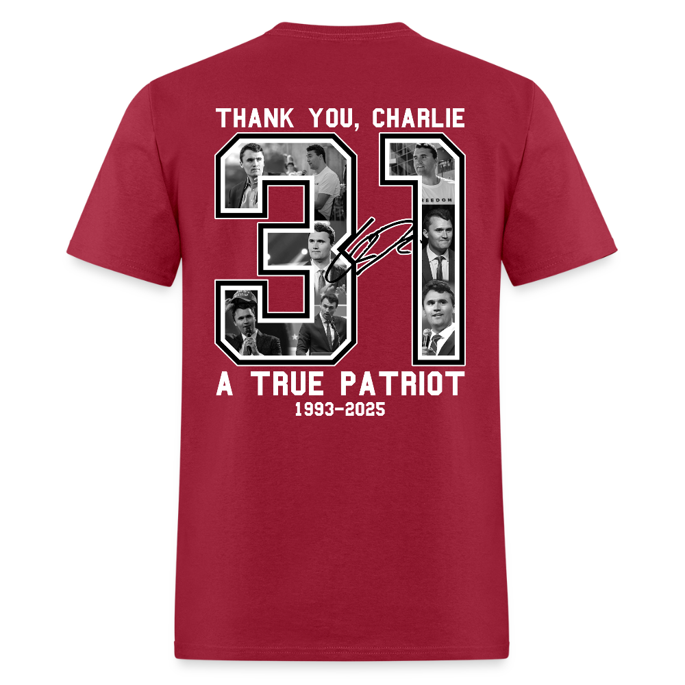 Freedom Thank You Charlie Kirk Signature A True Patriot 31 T Shirt