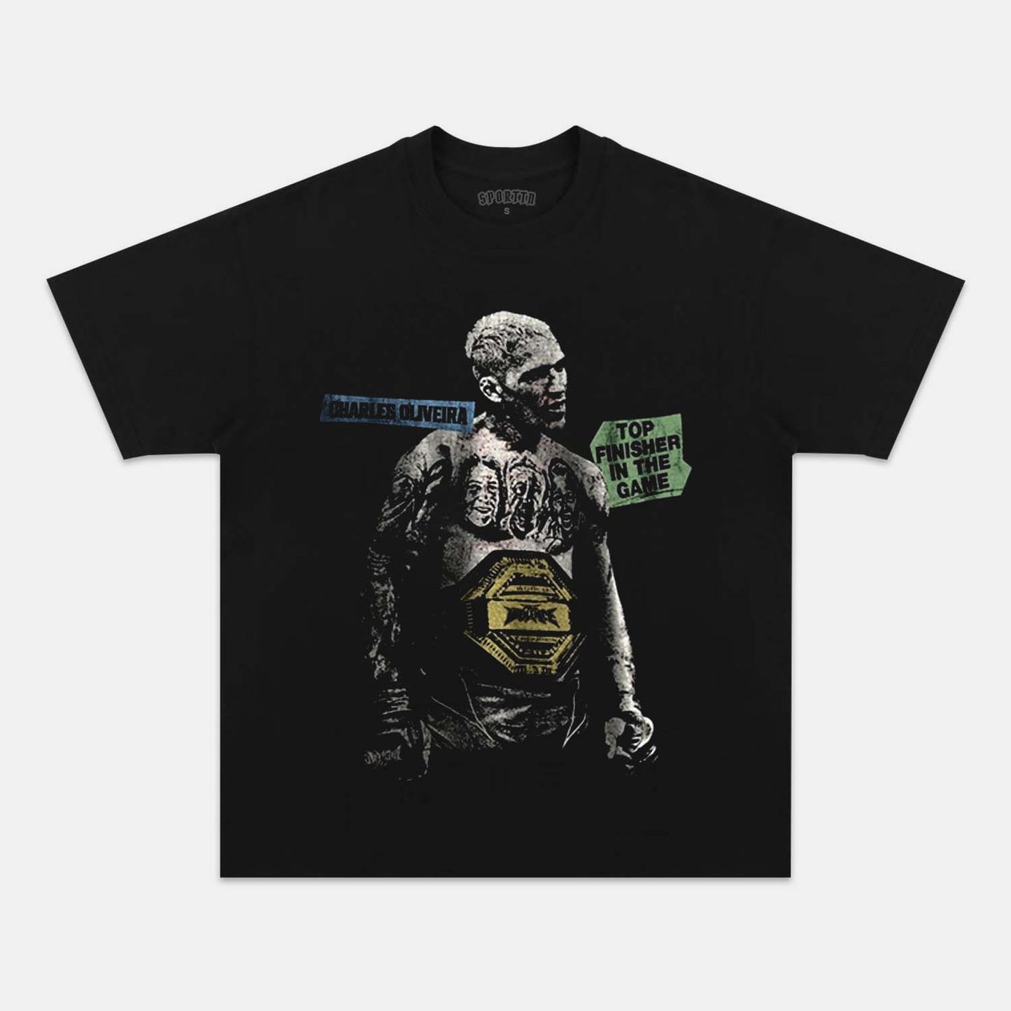 CHARLES OLIVEIRA V8 TEE - clothing by TeeHivey.com (Image 1)