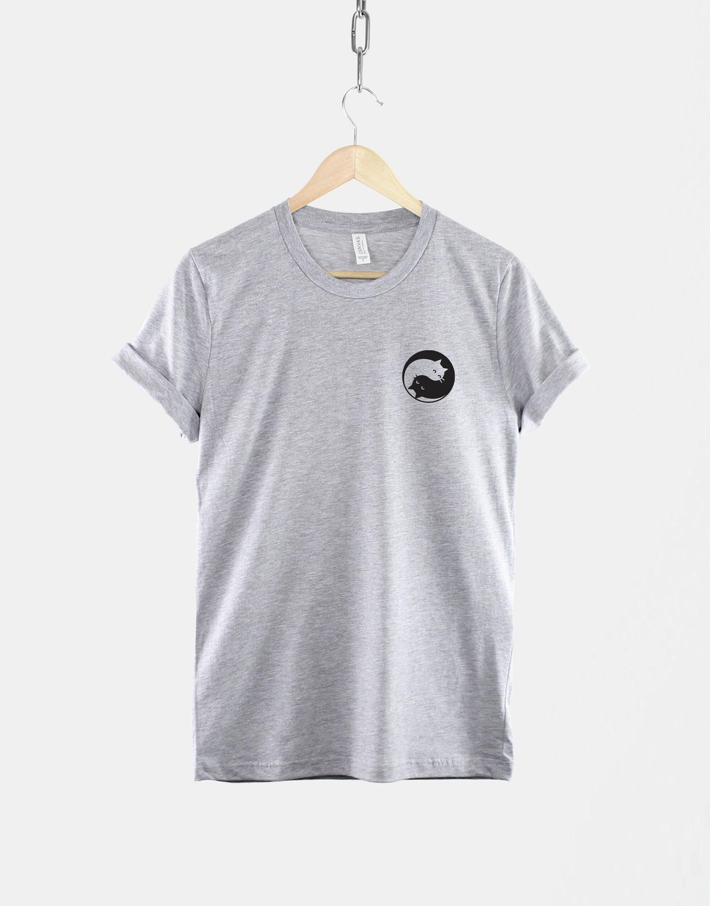Yin Yang Cats Zen Cat Pocket Tee Black White Unisex T-shirt, Sweatshirt, Hoodie (3)