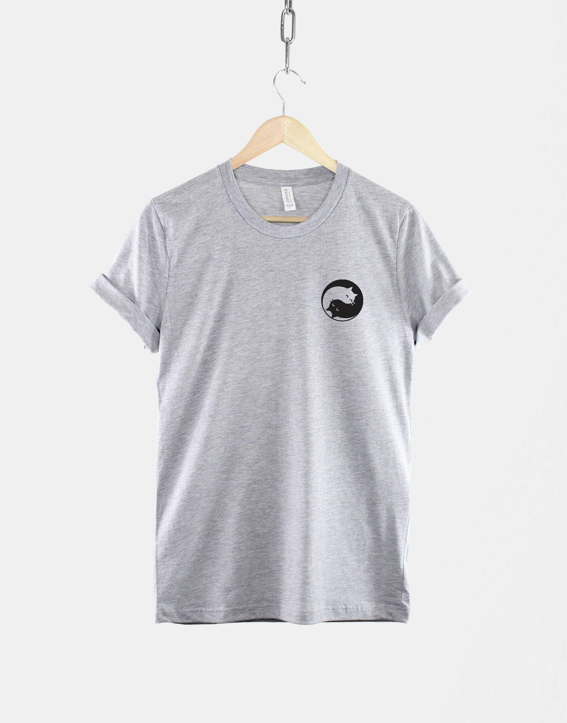 Yin Yang Cats Zen Cat Pocket Tee Black White Unisex T-shirt, Sweatshirt, Hoodie (3)
