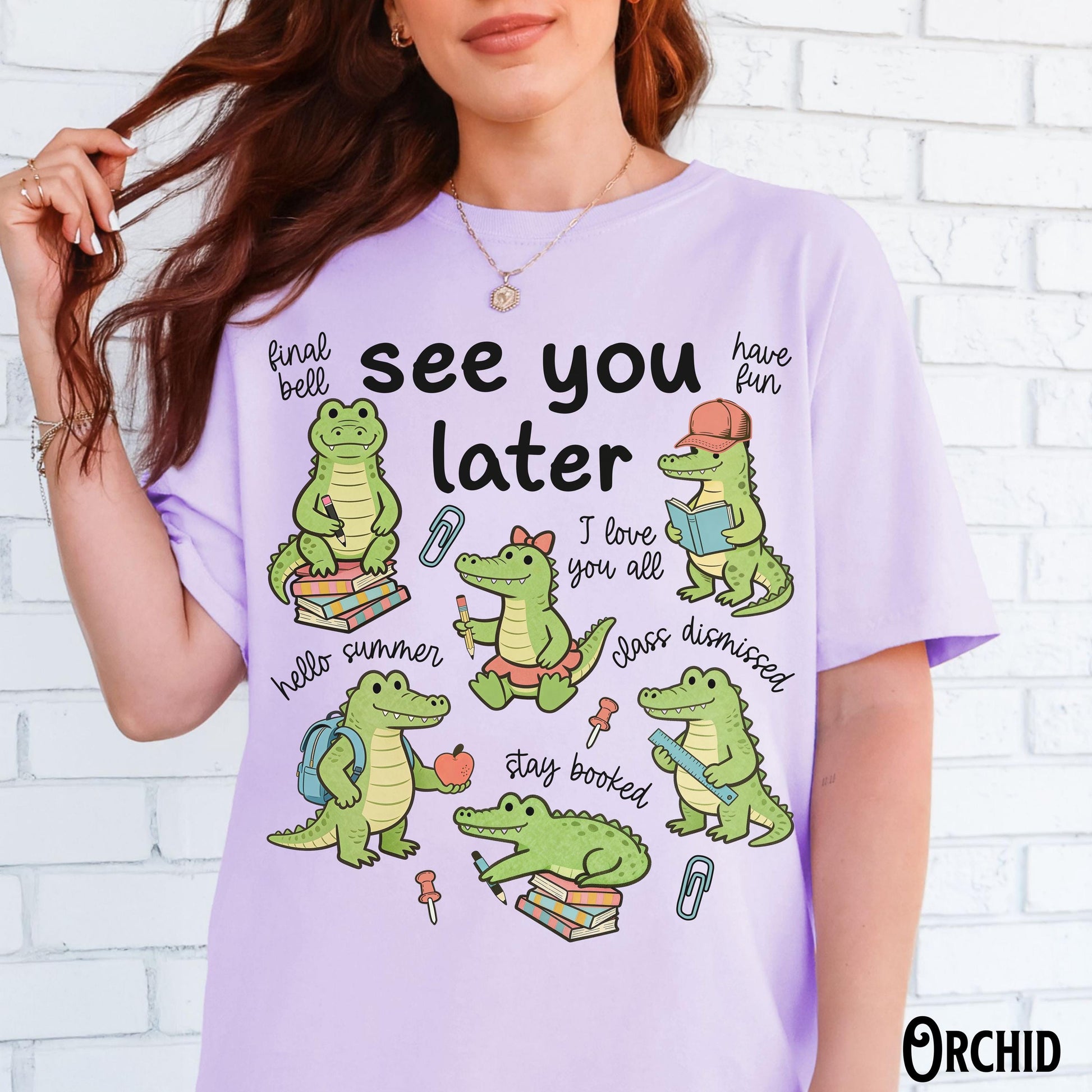 See Later Alligator Teacher Comfort Colors Last Day School Later Gator Tee Summer Break End School Year (3)