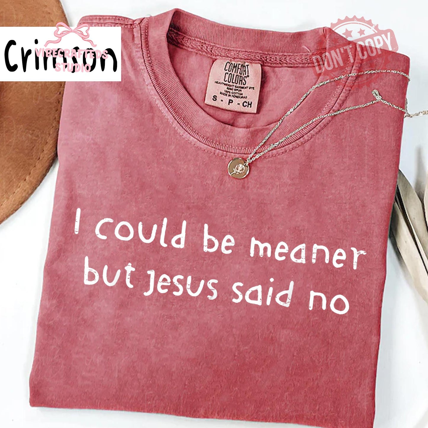 Could Meaner Jesus Said Christian Faith Humor Tee Religious Quote Comfort Colors Christian (3)