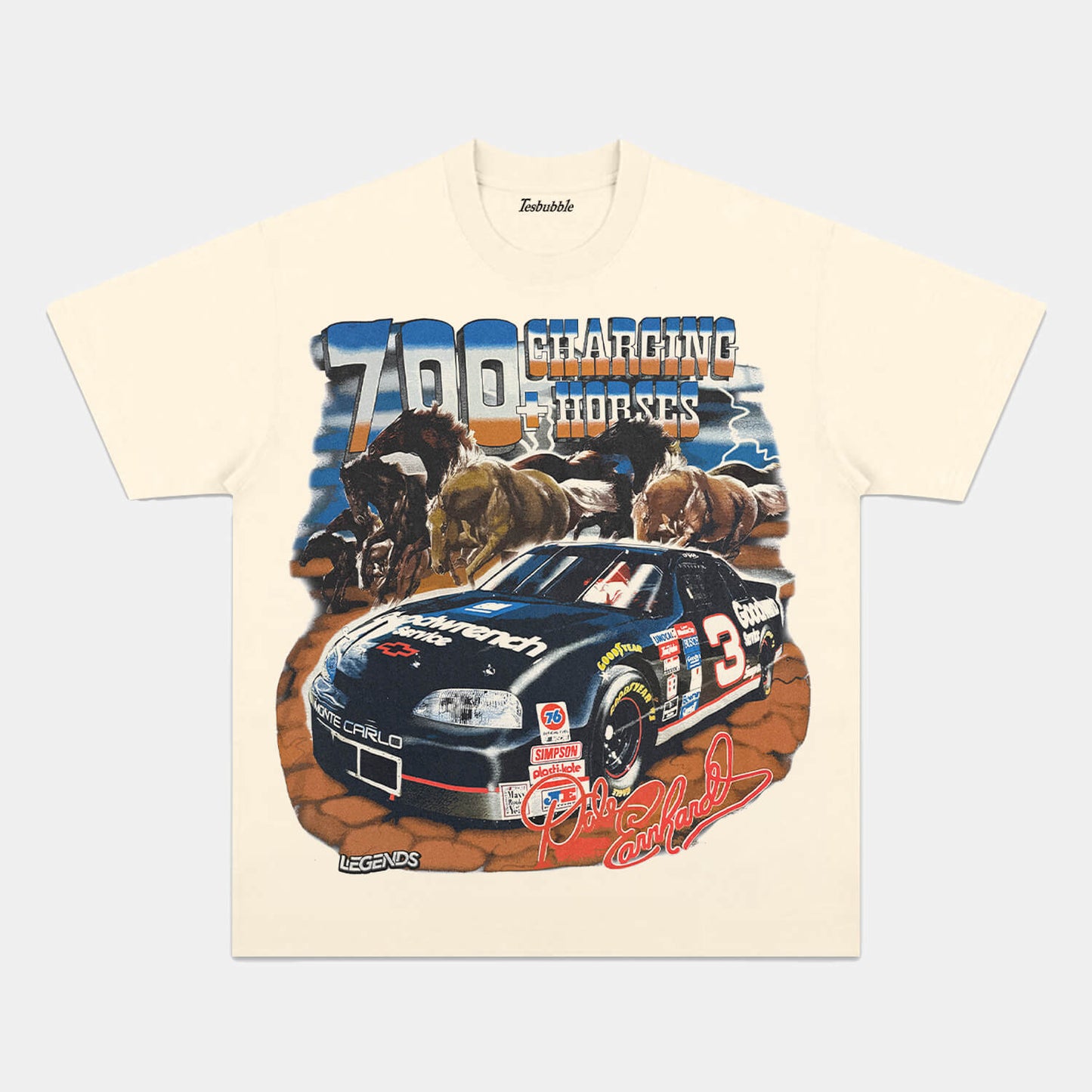 DALE EARNHARDT 700+ CHARGING HORSES TEE - clothing by TeeHivey.com (Image 4)