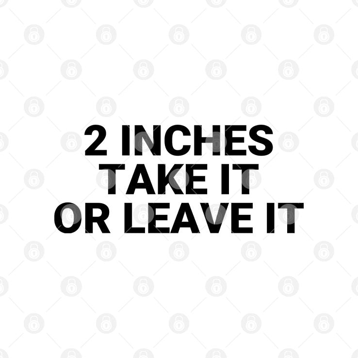 2 Inches Take It Or Leave It Tee Shirt