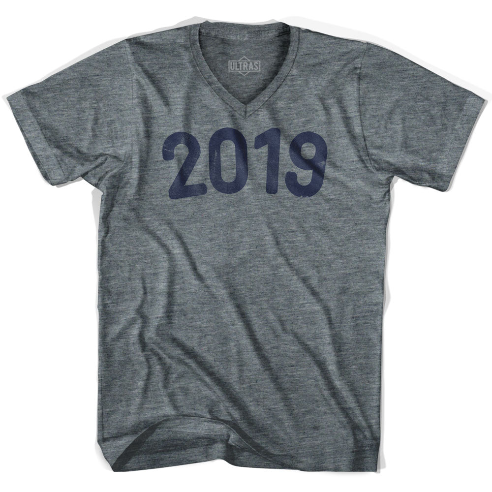 2019 Year Celebration Adult Tri-Blend V-neck Womens T-shirt
