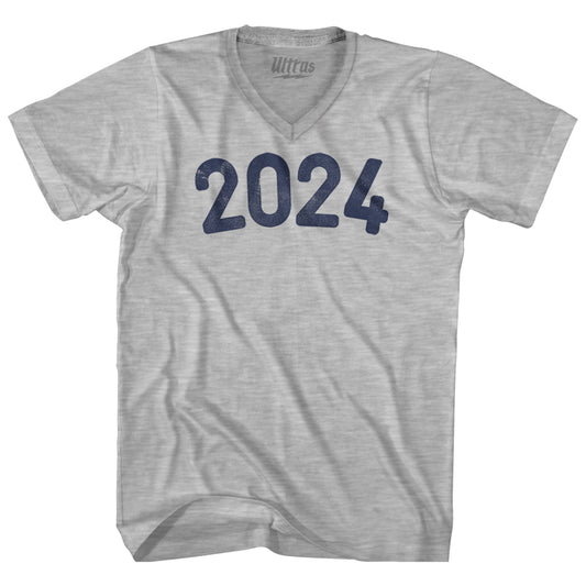 2024 Year Celebration Adult Cotton V-neck T-shirt