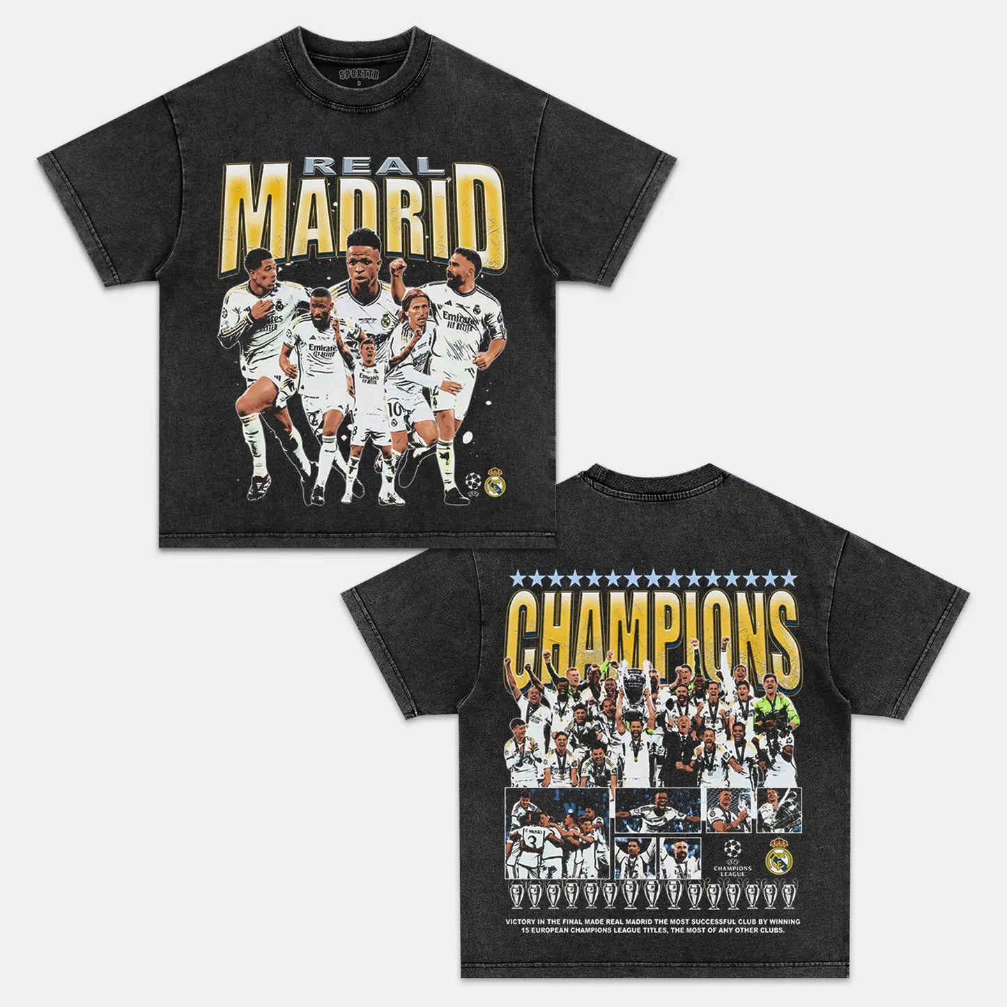 2024 UCL CHAMPS - REAL MADRID TEE Style001