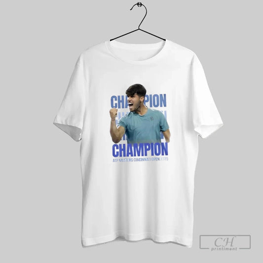 2025 Carlos Alcaraz Champion Atp Masters Cincinnati Open 2 Sided - clothing by TeeHivey.com