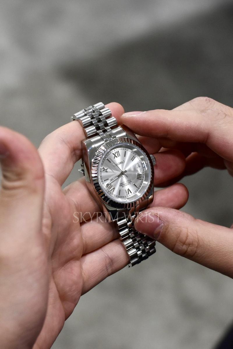 Mod Datejust Roman Silver