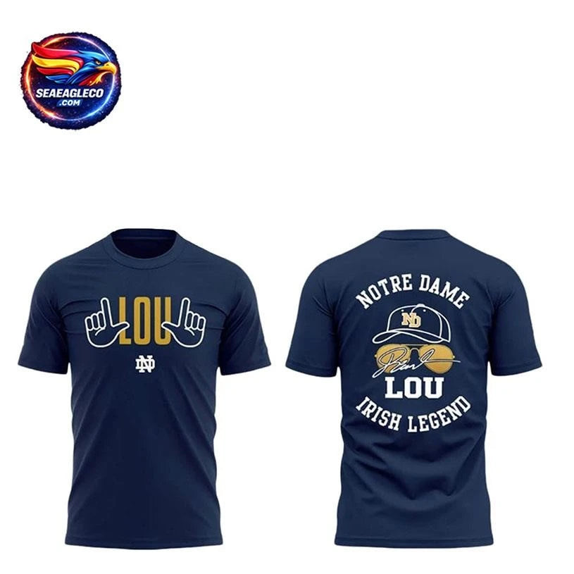 2026 Irish Legend Lou Holtz Two Sided Shirt