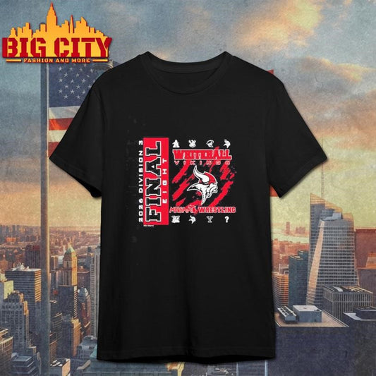 2026 MHSAA Team Wrestling Final 8 D3 Whitehall Vikings logo Shirt
