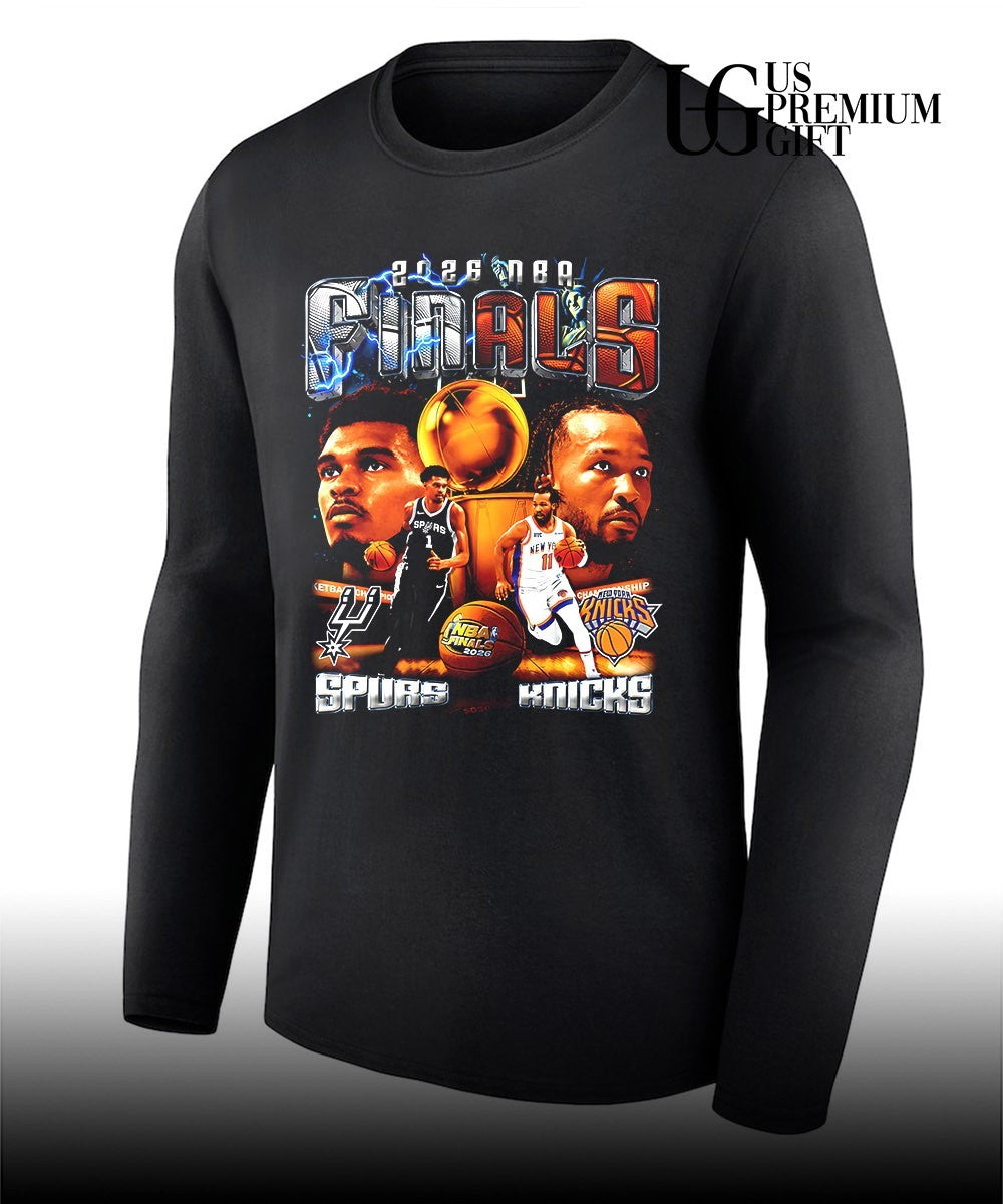 2026 NBA Finals Victor Wembanyama Spurs and Jalen Brunson Knicks basketball shirt