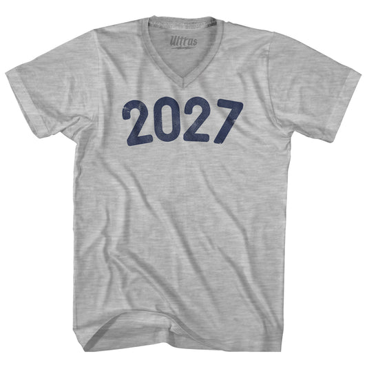 2027 Year Celebration Adult Cotton V-neck T-shirt
