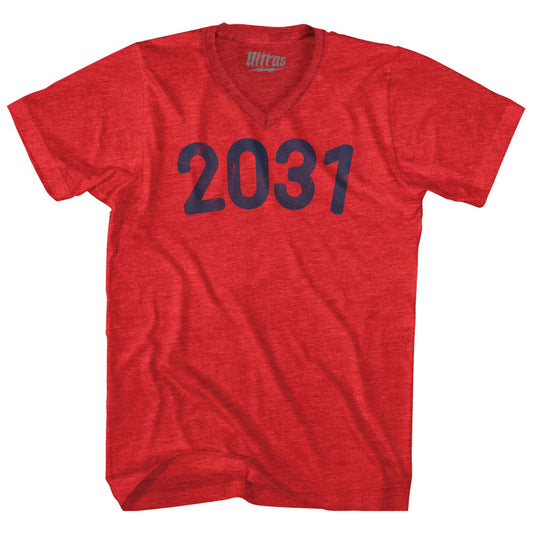 2031 Year Celebration Adult Tri-Blend V-neck T-shirt Style003