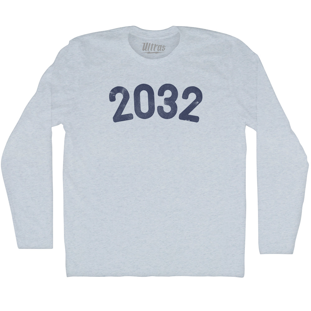 2032 Year Celebration Adult Tri-Blend Long Sleeve T-shirt Style003