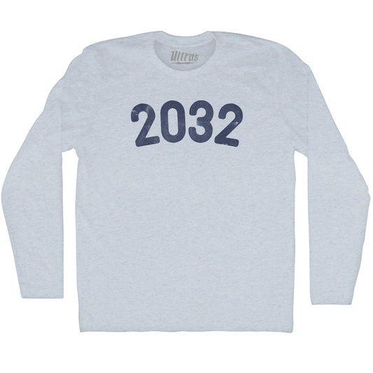 2032 Year Celebration Adult Tri-Blend Long Sleeve T-shirt Style003