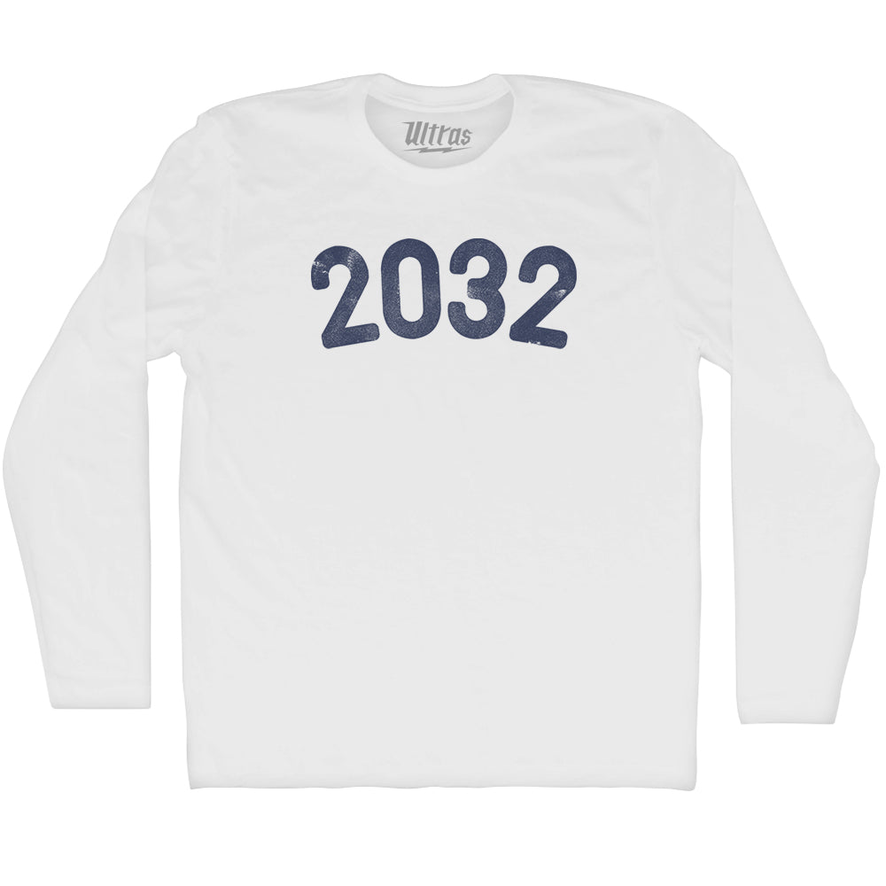 2032 Year Celebration Adult Cotton Long Sleeve T-shirt