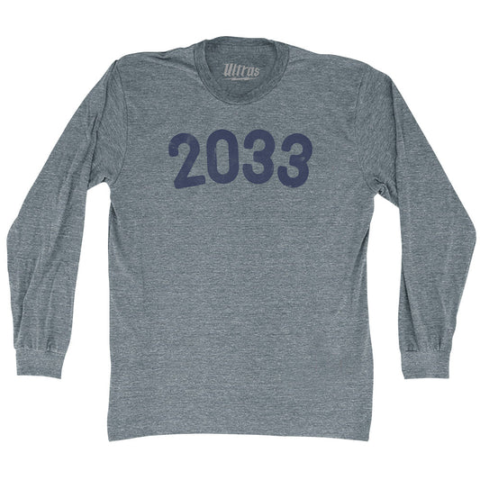 2033 Year Celebration Adult Tri-Blend Long Sleeve T-shirt Style002