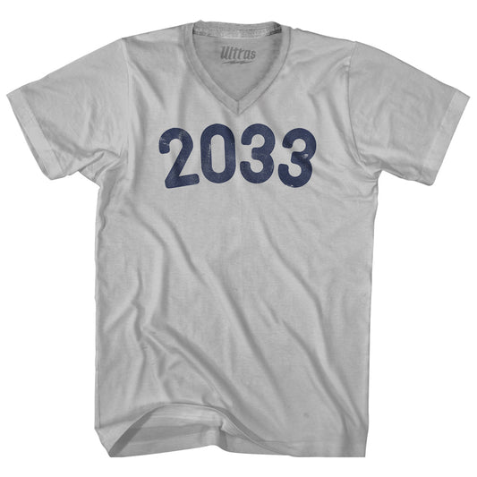 2033 Year Celebration Adult Tri-Blend V-neck T-shirt Style005