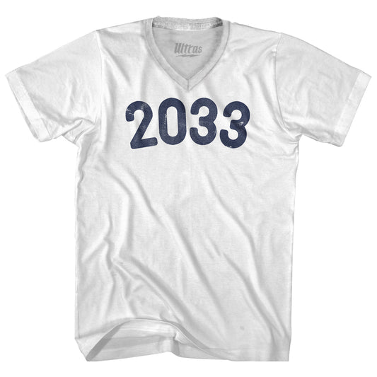 2033 Year Celebration Adult Tri-Blend V-neck T-shirt Style006