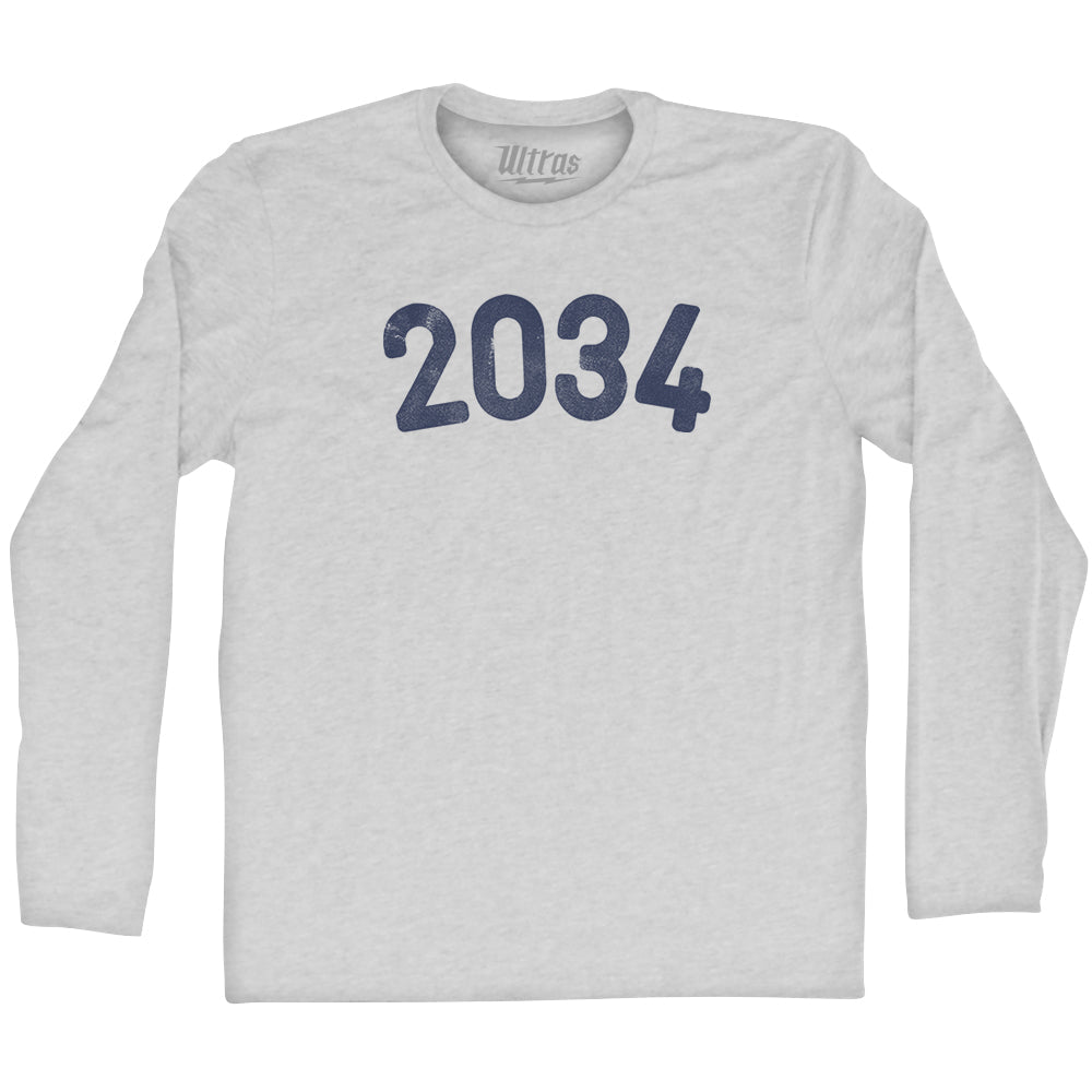 2034 Year Celebration Adult Cotton Long Sleeve T-shirt Style001