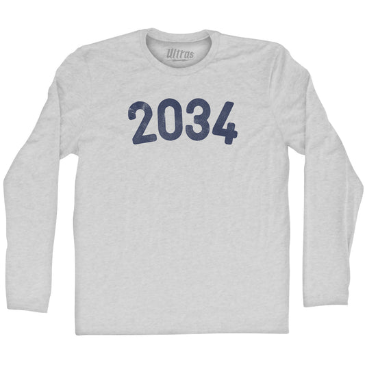 2034 Year Celebration Adult Cotton Long Sleeve T-shirt Style001