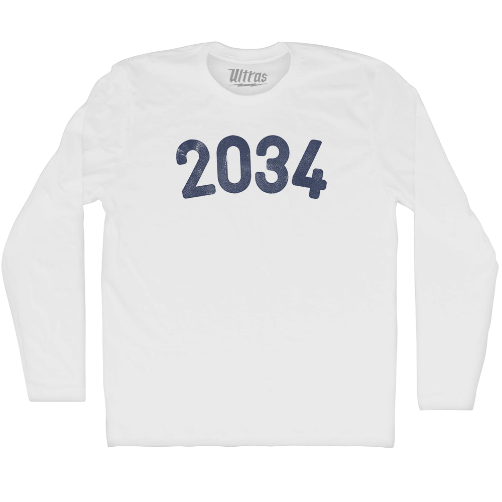 2034 Year Celebration Adult Cotton Long Sleeve T-shirt