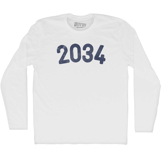 2034 Year Celebration Adult Cotton Long Sleeve T-shirt