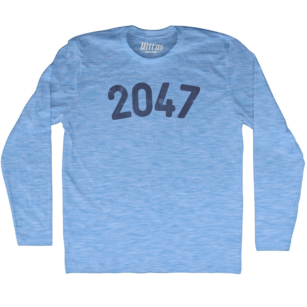 2047 Year Celebration Adult Tri-Blend Long Sleeve T-shirt Style004