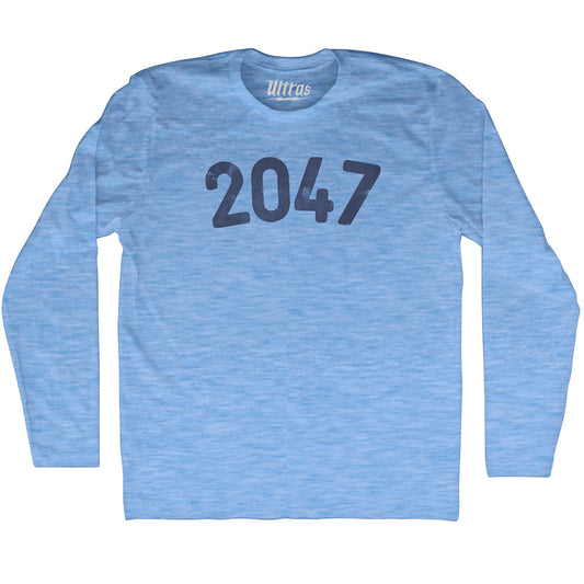 2047 Year Celebration Adult Tri-Blend Long Sleeve T-shirt Style004
