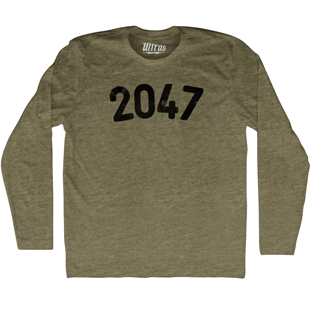2047 Year Celebration Adult Tri-Blend Long Sleeve T-shirt
