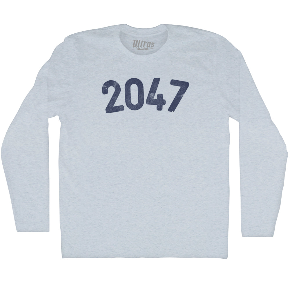 2047 Year Celebration Adult Tri-Blend Long Sleeve T-shirt Style003