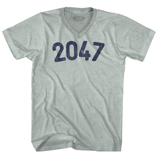2047 Year Celebration Adult Tri-Blend V-neck T-shirt Style002