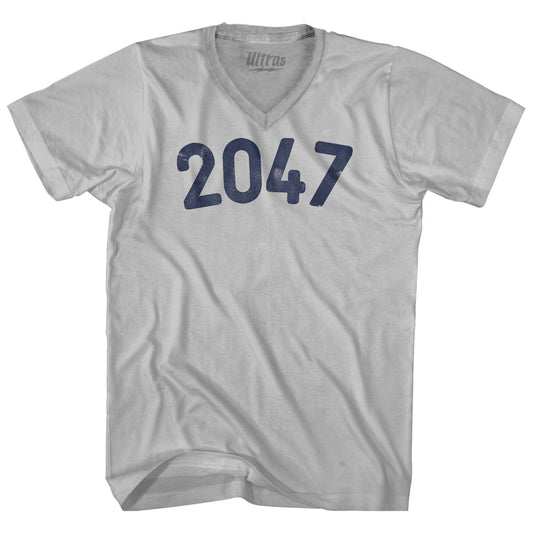 2047 Year Celebration Adult Tri-Blend V-neck T-shirt Style005