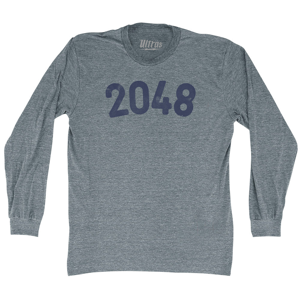 2048 Year Celebration Adult Tri-Blend Long Sleeve T-shirt Style002