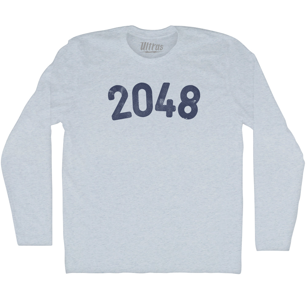 2048 Year Celebration Adult Tri-Blend Long Sleeve T-shirt Style003