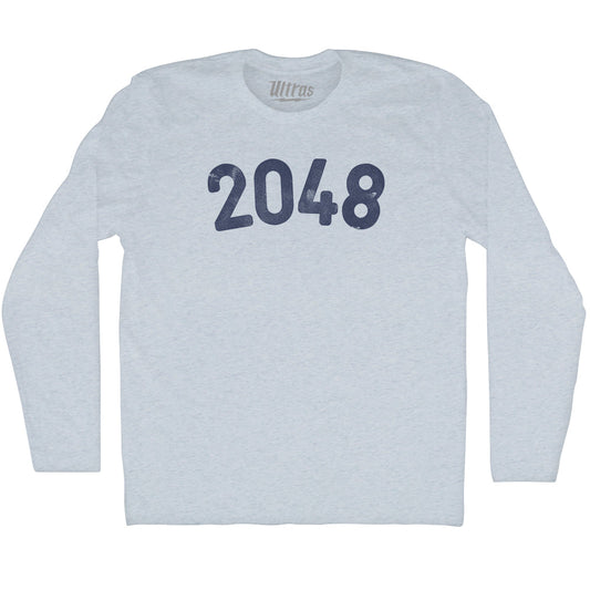 2048 Year Celebration Adult Tri-Blend Long Sleeve T-shirt Style003