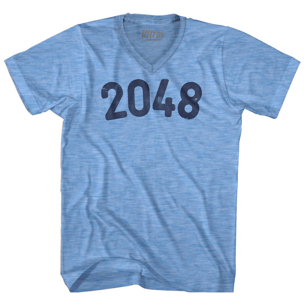 2048 Year Celebration Adult Tri-Blend V-neck T-shirt Style001