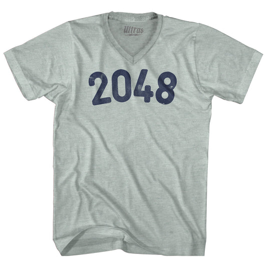 2048 Year Celebration Adult Tri-Blend V-neck T-shirt Style002