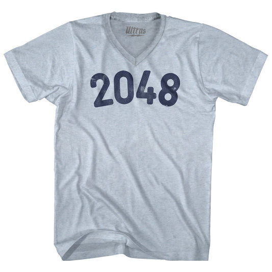 2048 Year Celebration Adult Tri-Blend V-neck T-shirt Style004