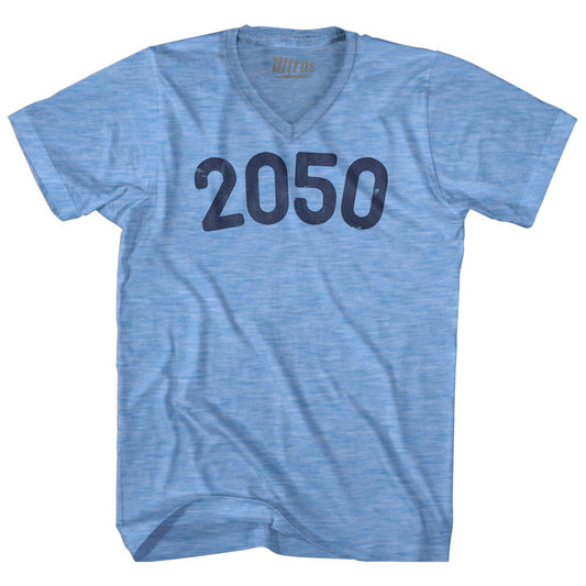 2050 Year Celebration Adult Tri-Blend V-neck T-shirt Style001