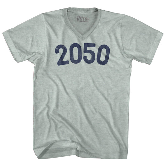2050 Year Celebration Adult Tri-Blend V-neck T-shirt Style002