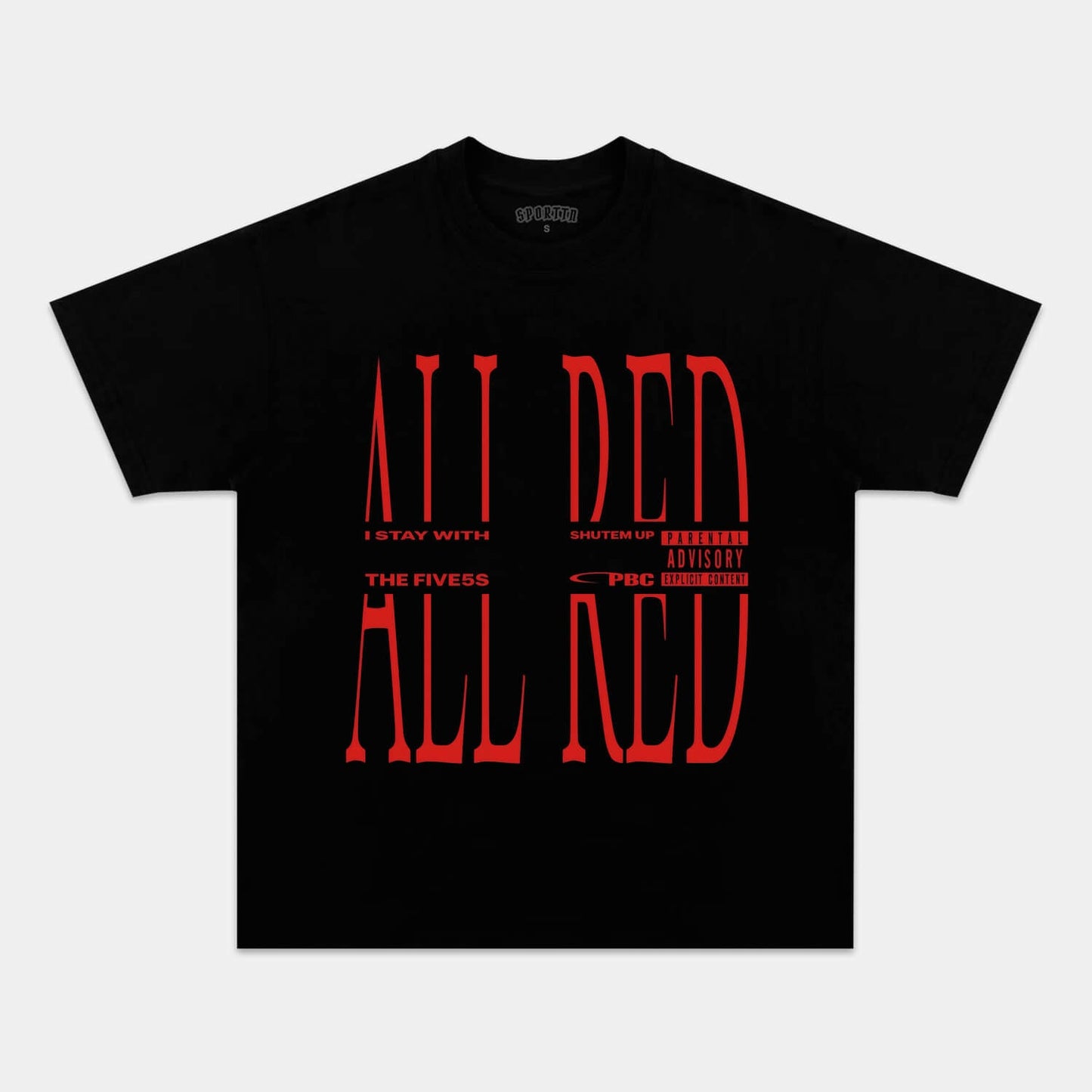 PLAYBOI CARTI & ALL RED TEE - clothing by TeeHivey.com (Image 1)