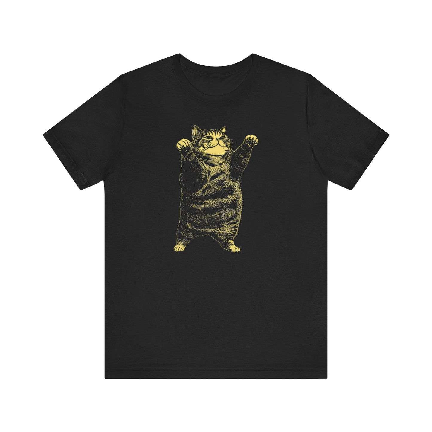 Stretching Cat T-Shirt - Funny Feline Pose Design