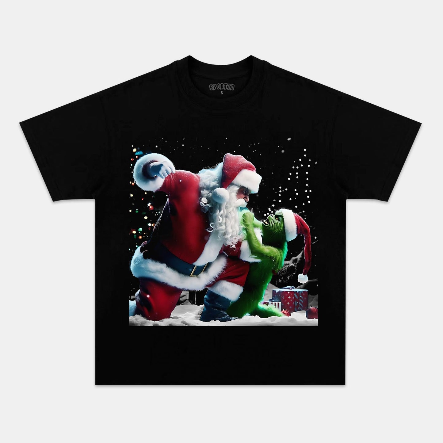 SANTA CLAUS & GRINCH TEE - clothing by TeeHivey.com (Image 1)