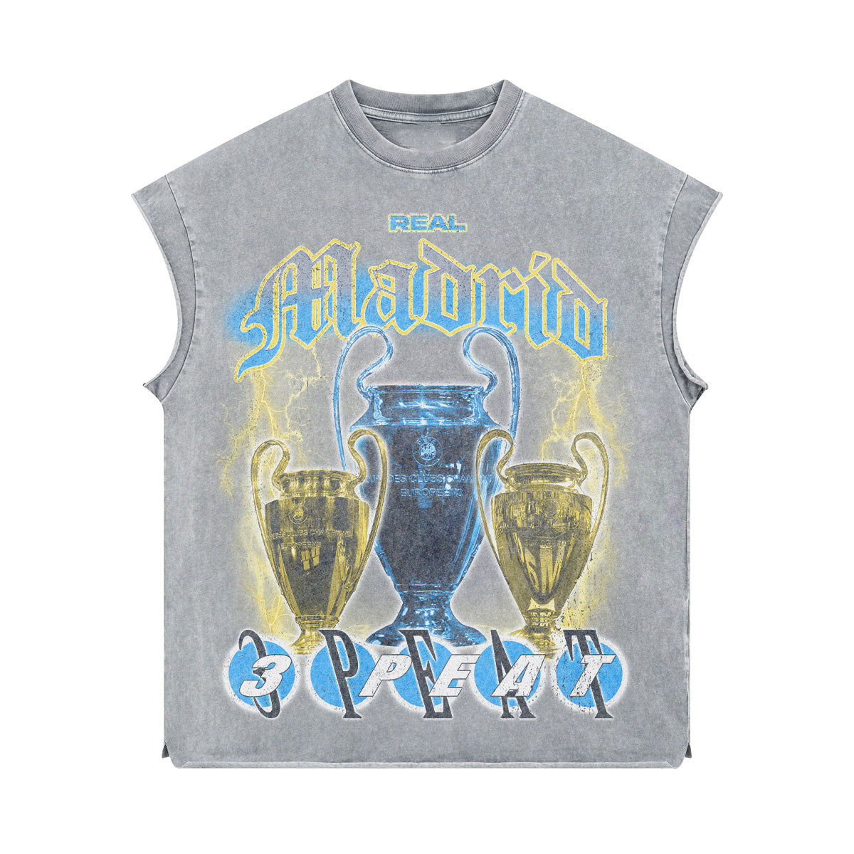 REAL MADRID 3 PEAT MUSCLE TEE - clothing by TeeHivey.com (Image 3)