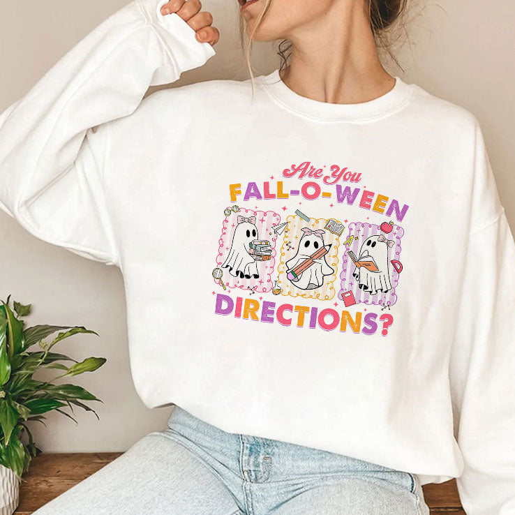 Are You Fall-O-Ween Directions Halloween Fall Teacher T Shirt