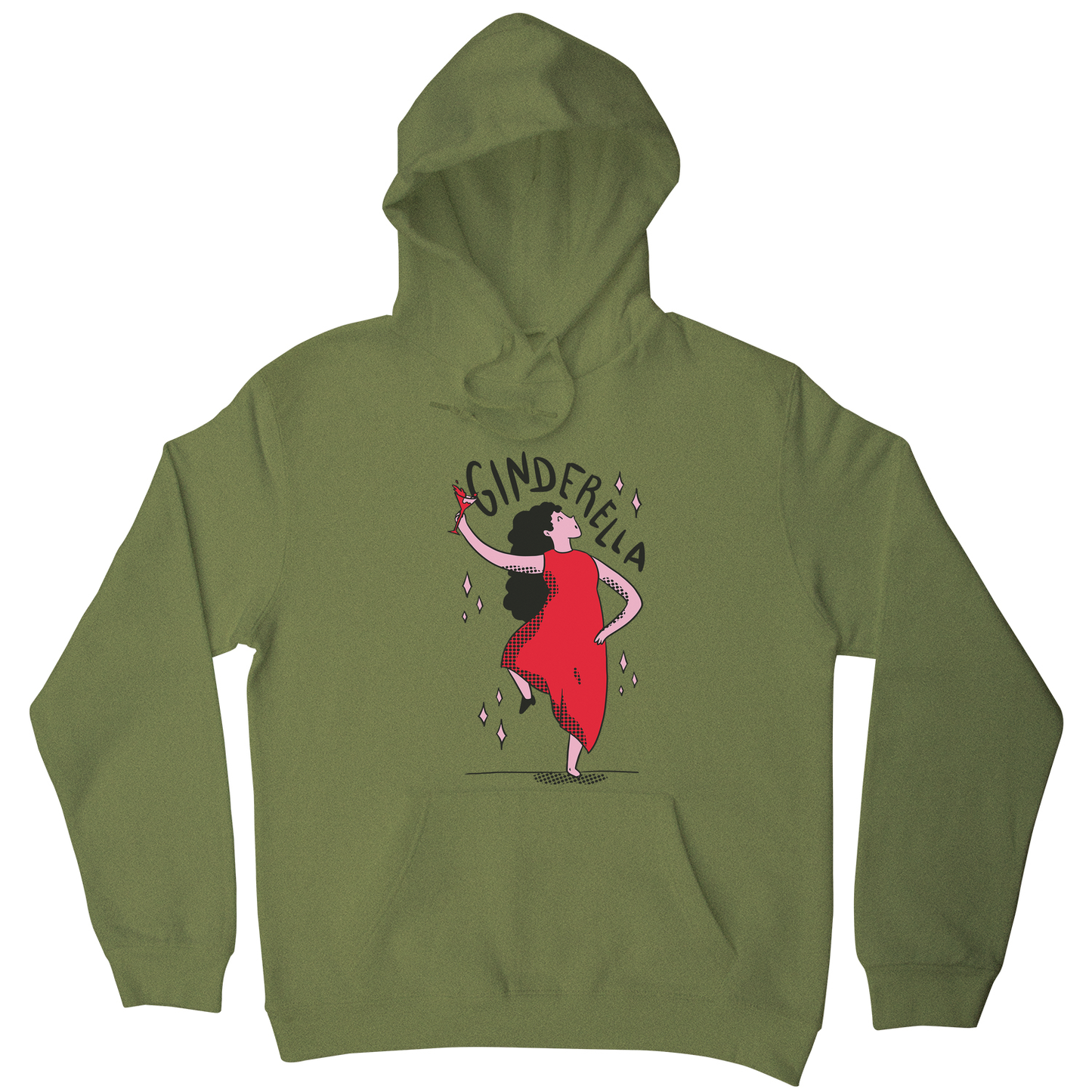 Ginderella funny cartoon hoodie